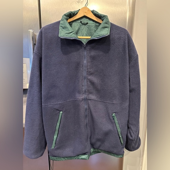 Vintage LA Loving Reversible Green & Blue Jacket size Large - Picture 4 of 10